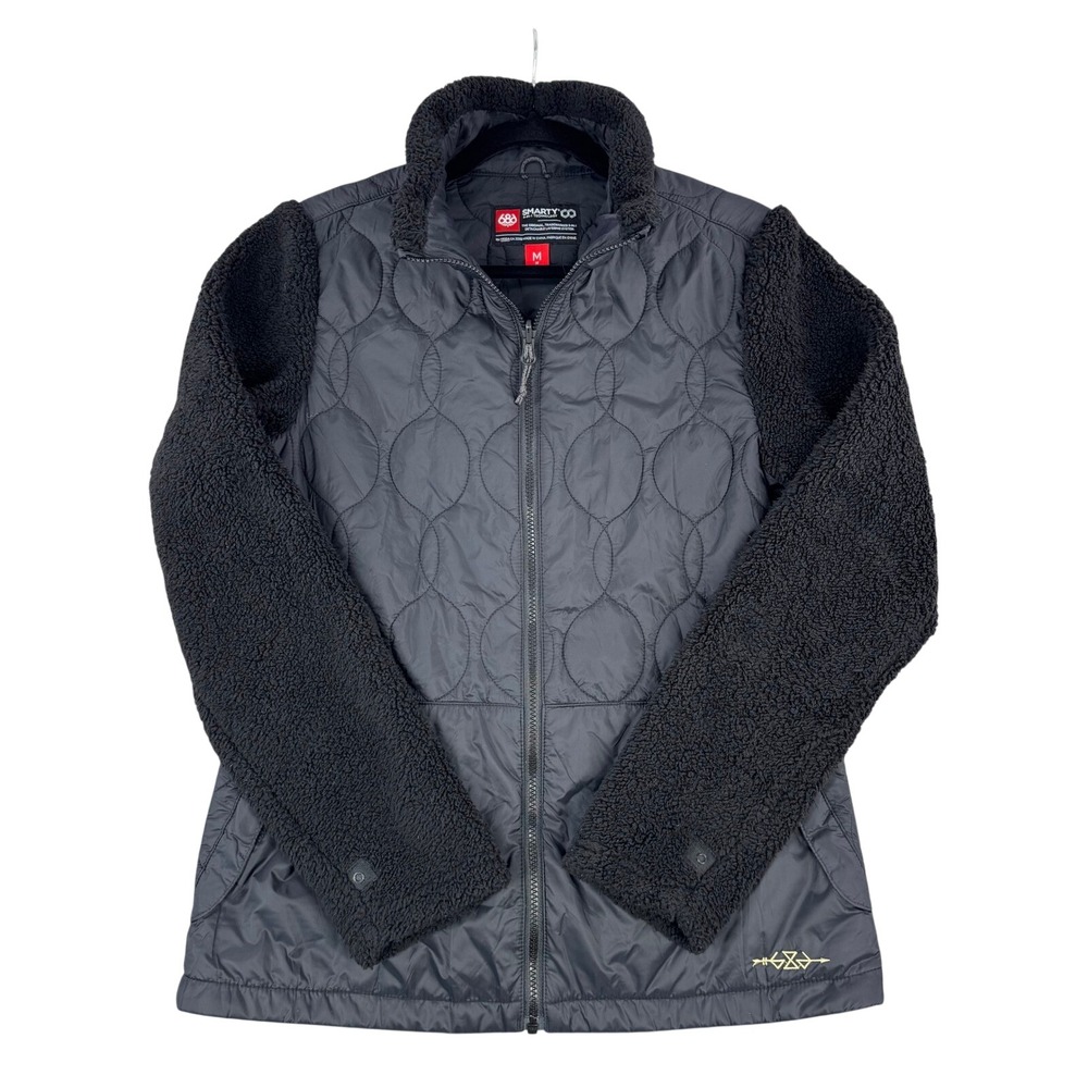 686 Womens Smarty 3-in-1 Spellbound Liner Jacket Black Quilted Sherpa M1W304 M